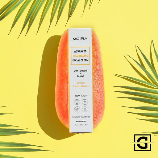 MOIRA HUMECTANTE FACIAL CON CURCUMA  Y PAPAYA