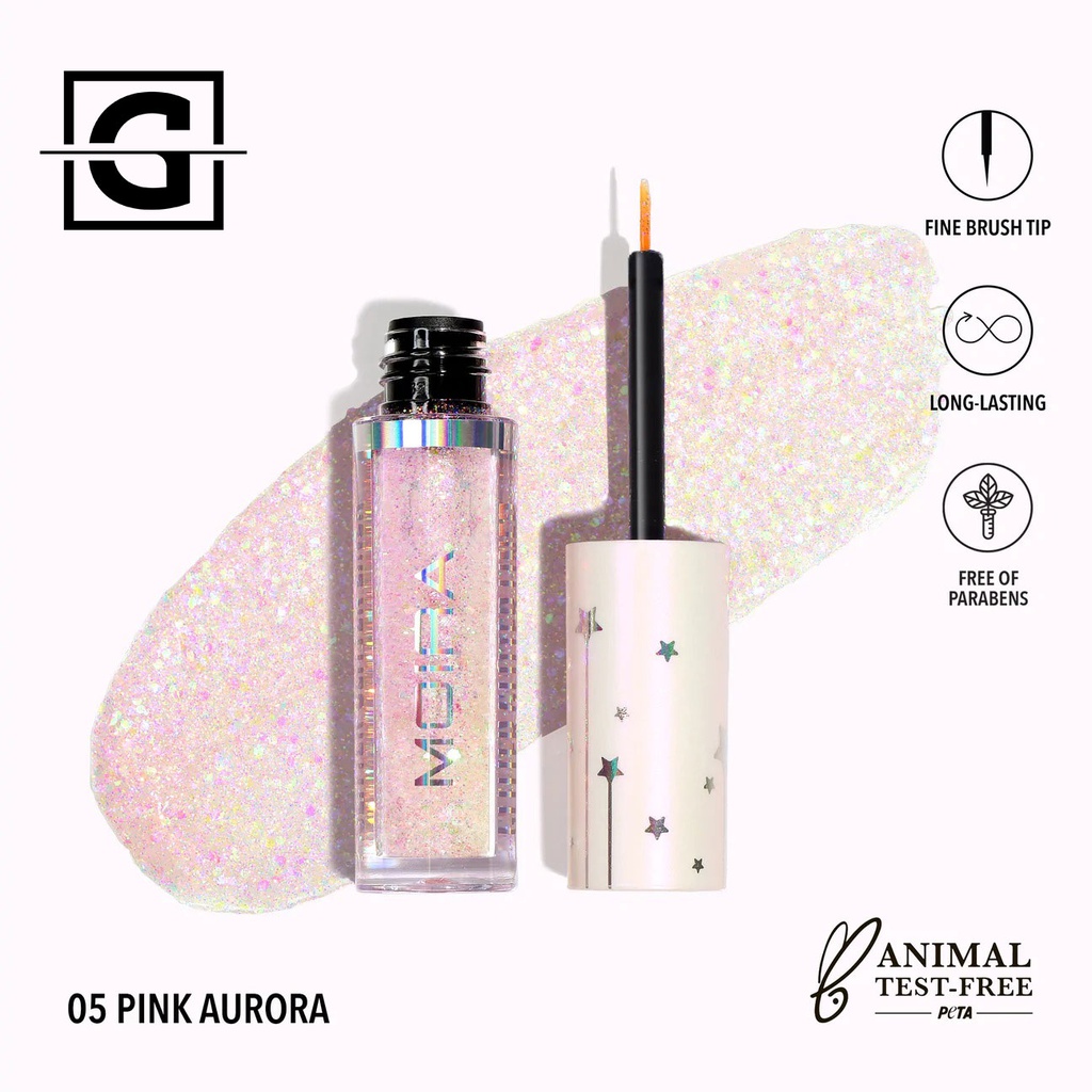 MOIRA DELINEADOR GLITTER LINER 005 PINK AURORA