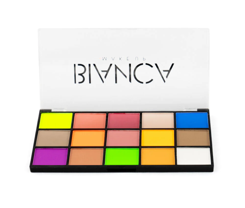 BIANCA PALETA DE SOMBRAS NEON 15 TONOS