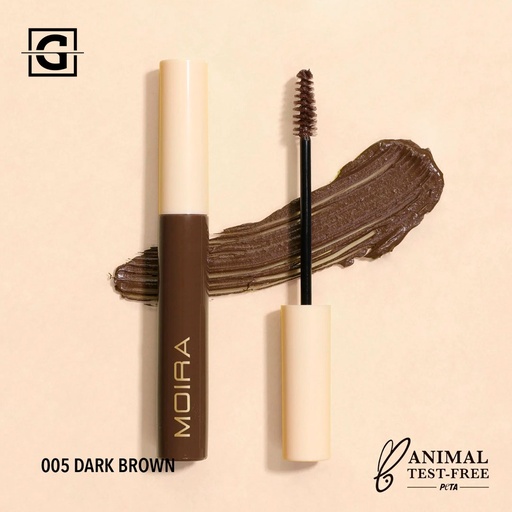 MOIRA MASCARA PARA CEJAS DEFYING 005 DARK BROWN