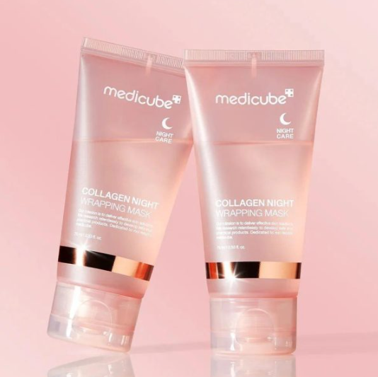 MEDICUBE MASCARILLA FACIAL HIDRATANTE NOCTURNA DE COLAGENO NIGHT WRAPPING MASK