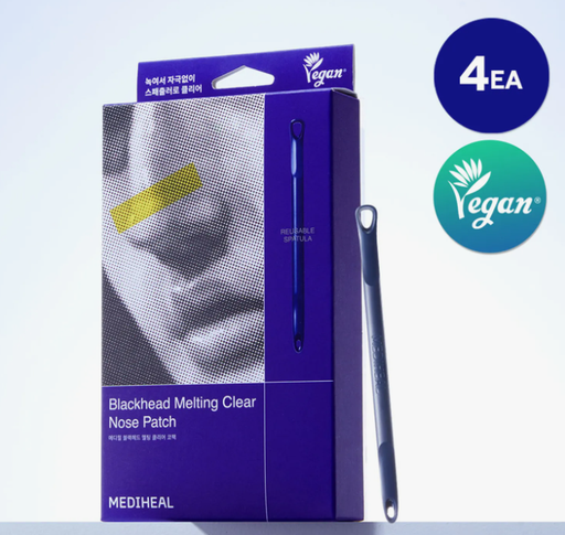 MEDIHEAL PARCHE PARA NARIZ BLACKHEAD MELTING CLEAR 4 PZAS + EXTRACTOR