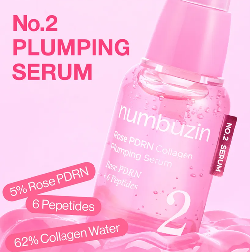 NUMBUZIN SUERO FACIAL REAFIRMANTE ROSE PDRN COLLAGEN PLUMPING SERUM 30 ML