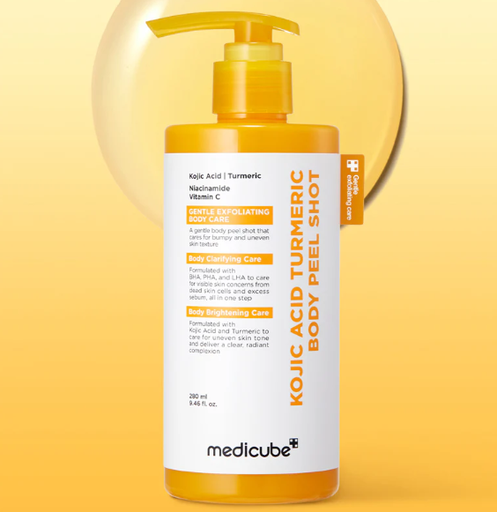 [8800289461217] MEDICUBE EXFOLIANTE ROSTRO Y CUERPO KOJIC ACID TURMERIC PEEL SHOT 80 ML