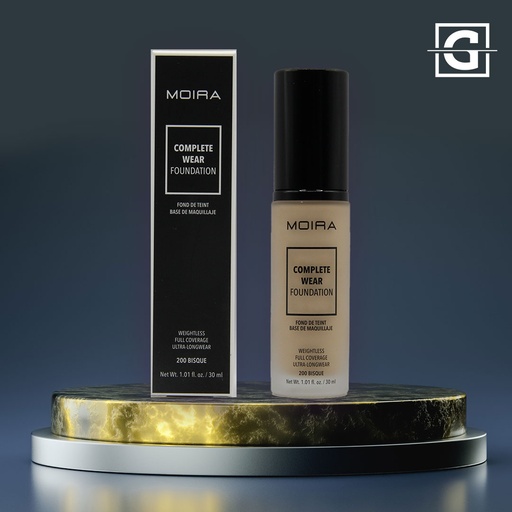 [816180024183 CWF200] MOIRA BASE DE MAQUILLAJE COMPLETE WEAR 200 BISQUE